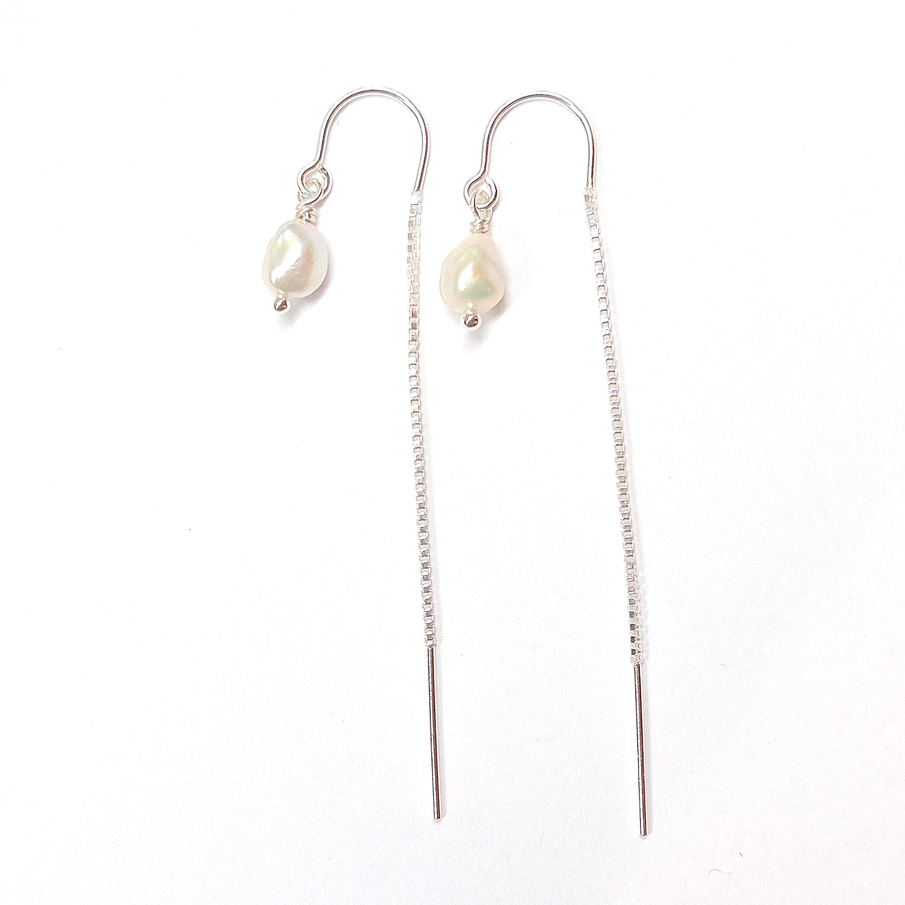 Keshi Pearl Threader Earrings