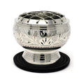 Silver finish Brass Screen Burner w/Coaster | Incense Burner | Wiccan Center