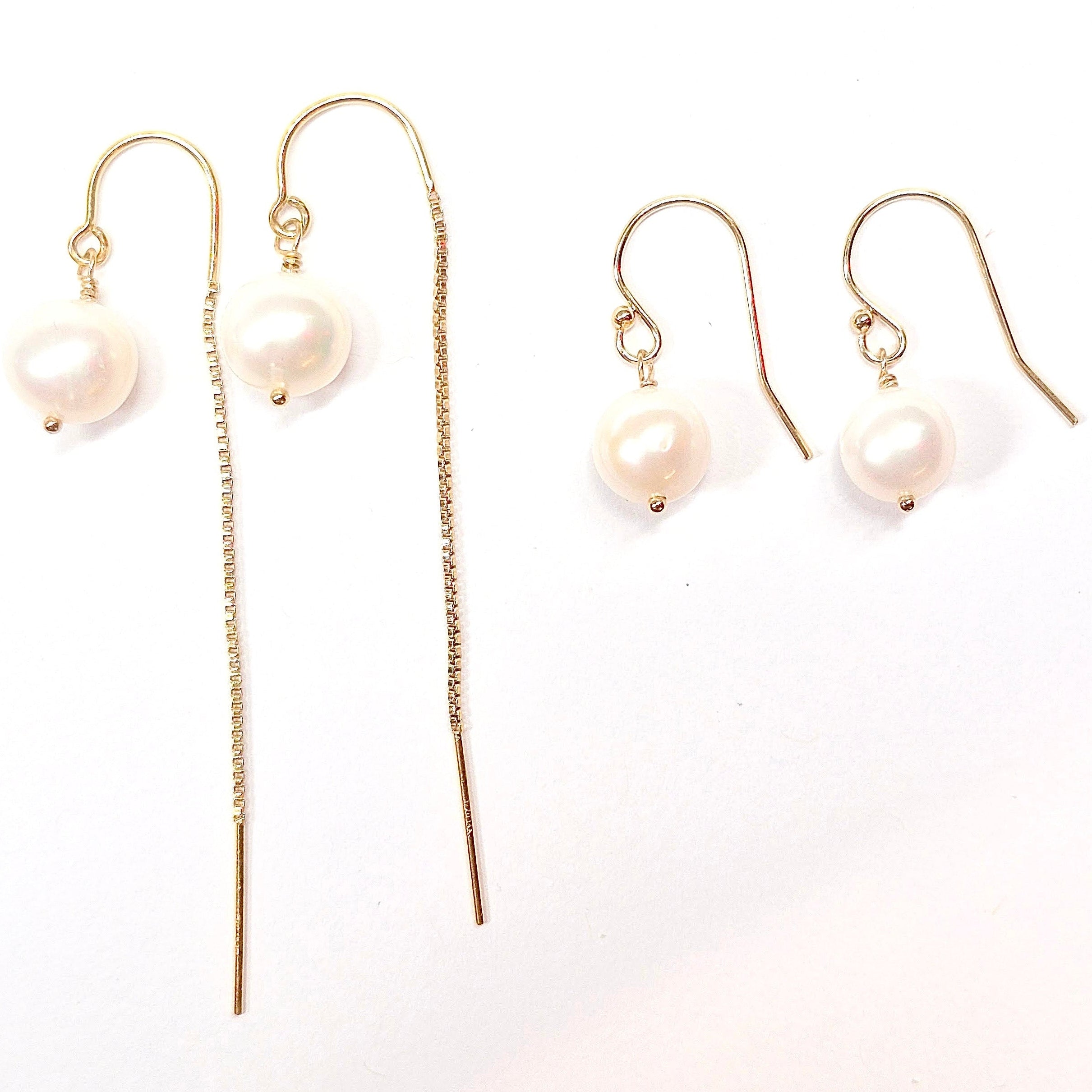 Single Pearl Earrings