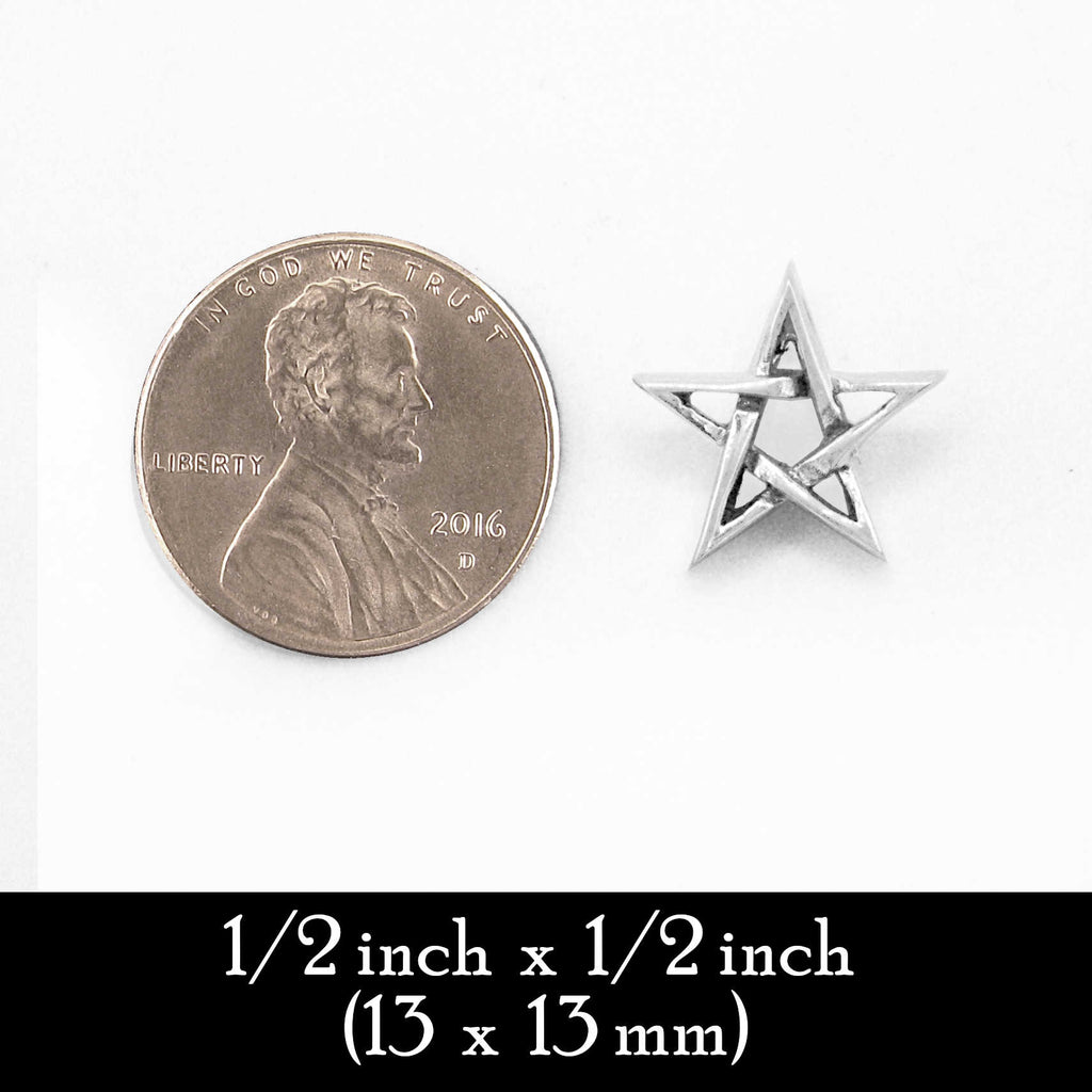 Tiny Pentagram Pendant Handmade - 925 Sterling Silver | Handmade | Wiccan Center