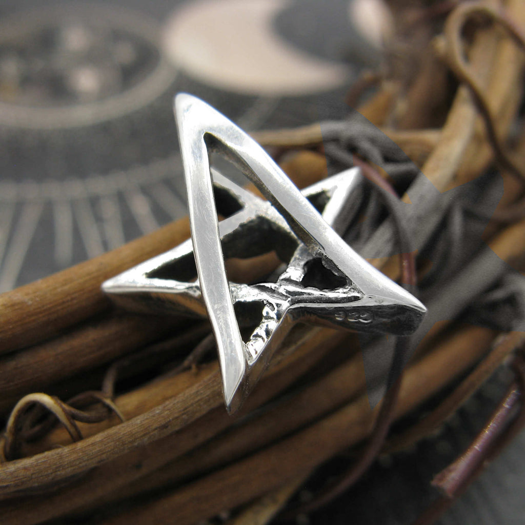 Tiny Pentagram Pendant Handmade - 925 Sterling Silver | Handmade | Wiccan Center