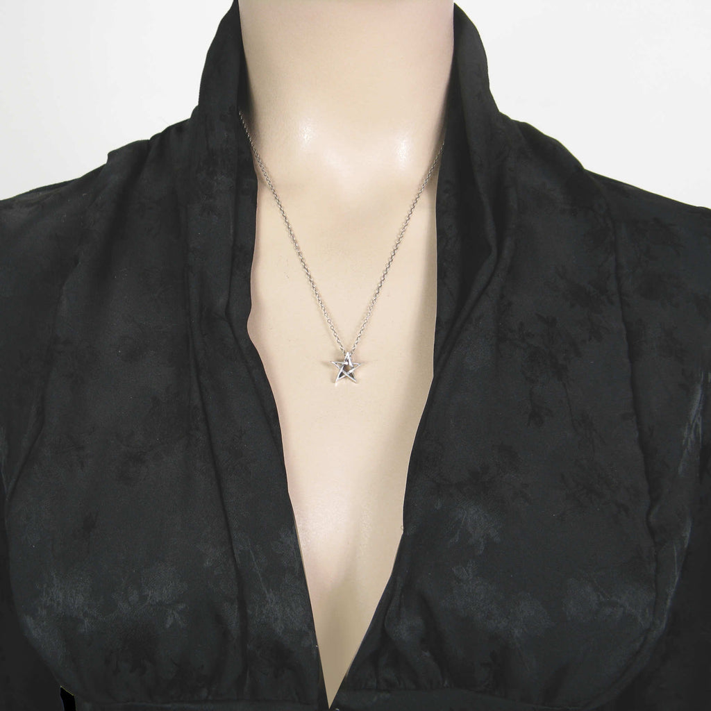 Tiny Pentagram Pendant Handmade - 925 Sterling Silver | Handmade | Wiccan Center