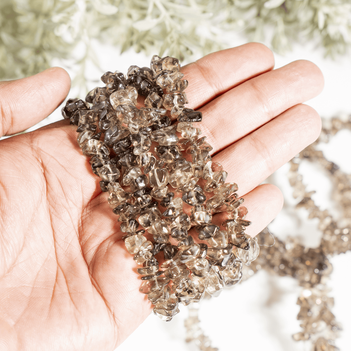 Smokey Quartz Chip Bracelet (Sense of Purpose and Purification)