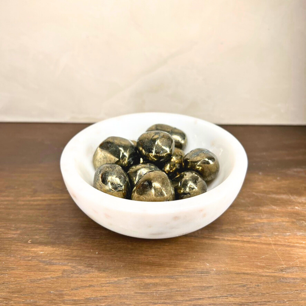 Smooth Polished Pyrite Pebbles | Object | Wiccan Center