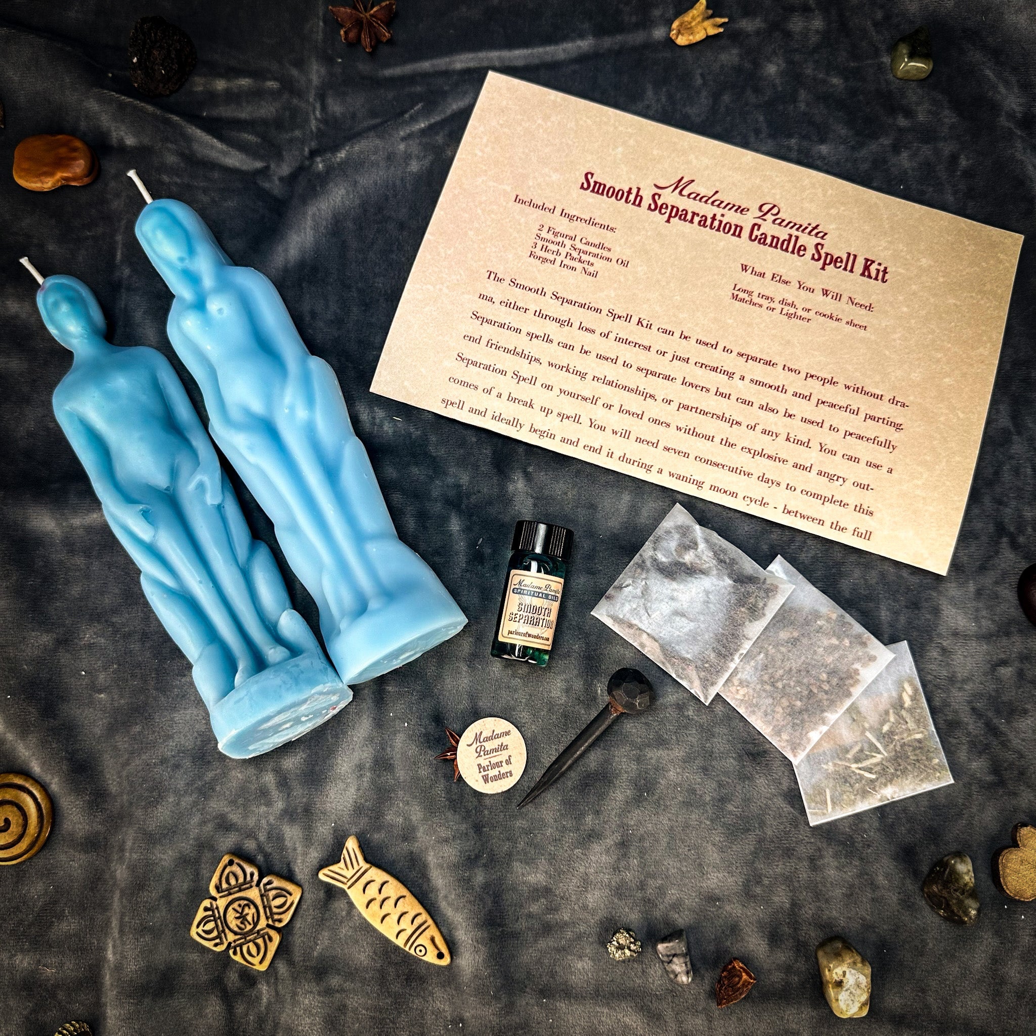 Smooth Separation Candle Spell Kit - Human/Female | Peaceful Parting | Candle Spell Kit | Wiccan Center