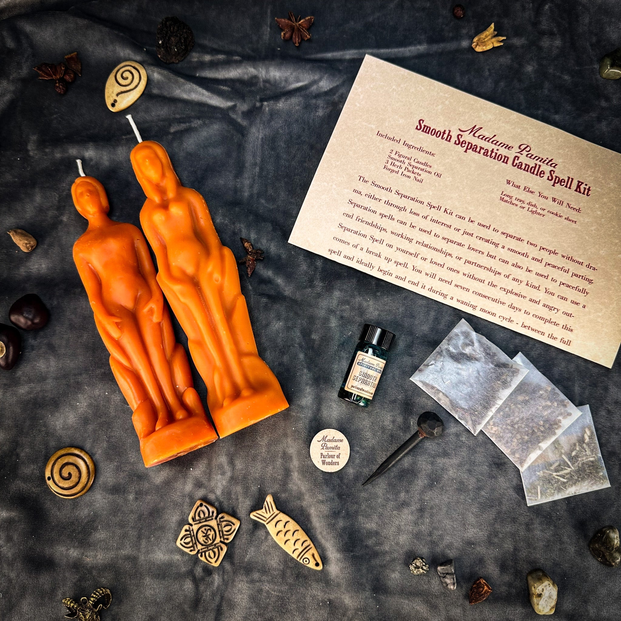 Smooth Separation Candle Spell Kit - Human/Female | Peaceful Parting | Candle Spell Kit | Wiccan Center