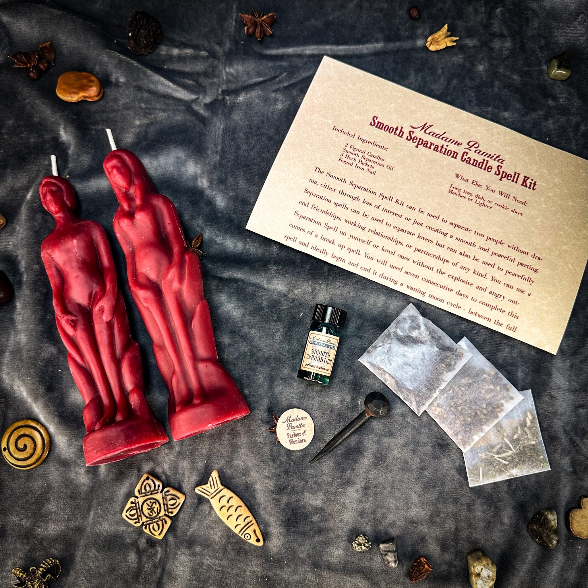 Smooth Separation Candle Spell Kit - Human/Female | Peaceful Parting | Candle Spell Kit | Wiccan Center