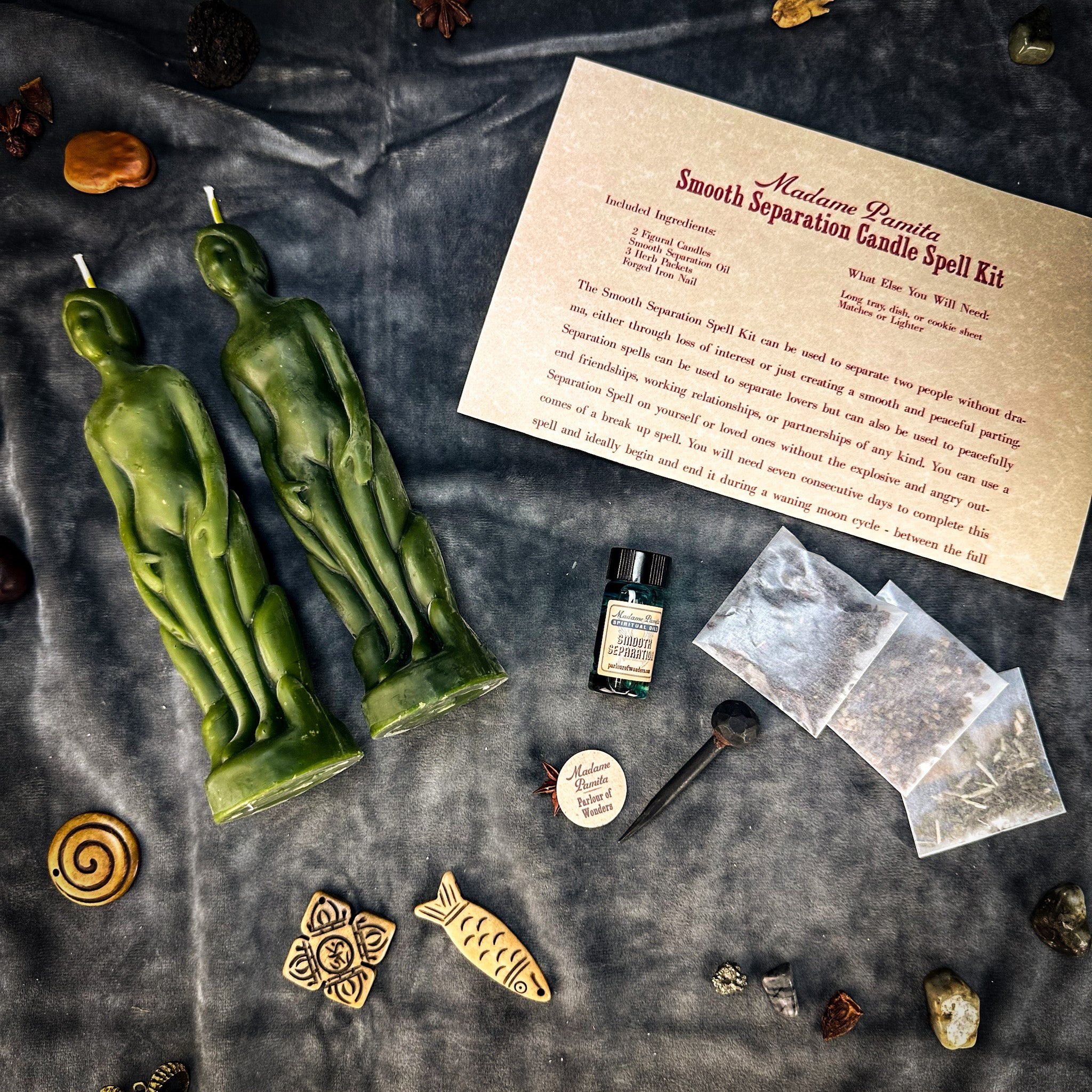 Smooth Separation Candle Spell Kit - Human/Human | Peaceful Parting | Candle Spell Kit | Wiccan Center