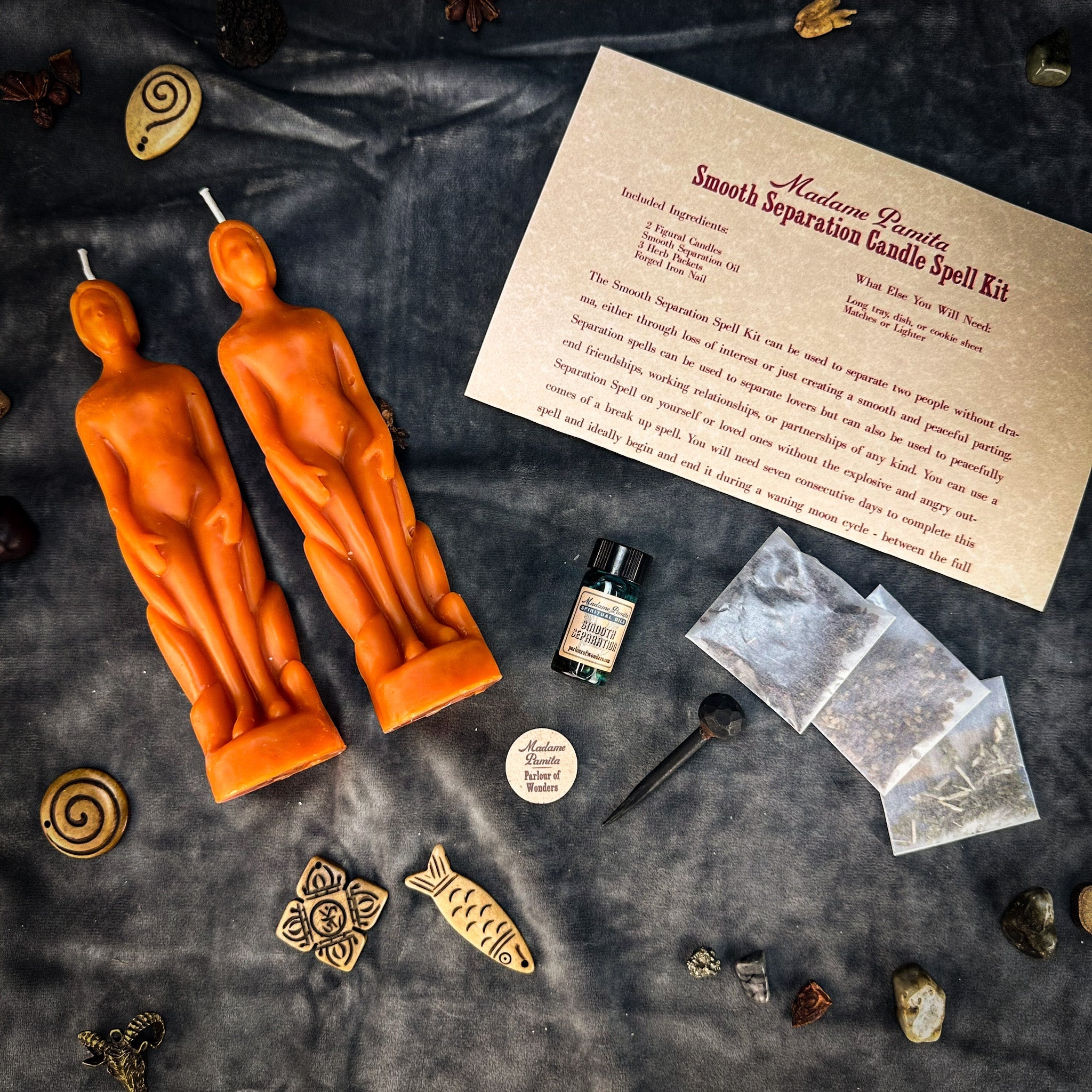 Smooth Separation Candle Spell Kit - Human/Human | Peaceful Parting | Candle Spell Kit | Wiccan Center