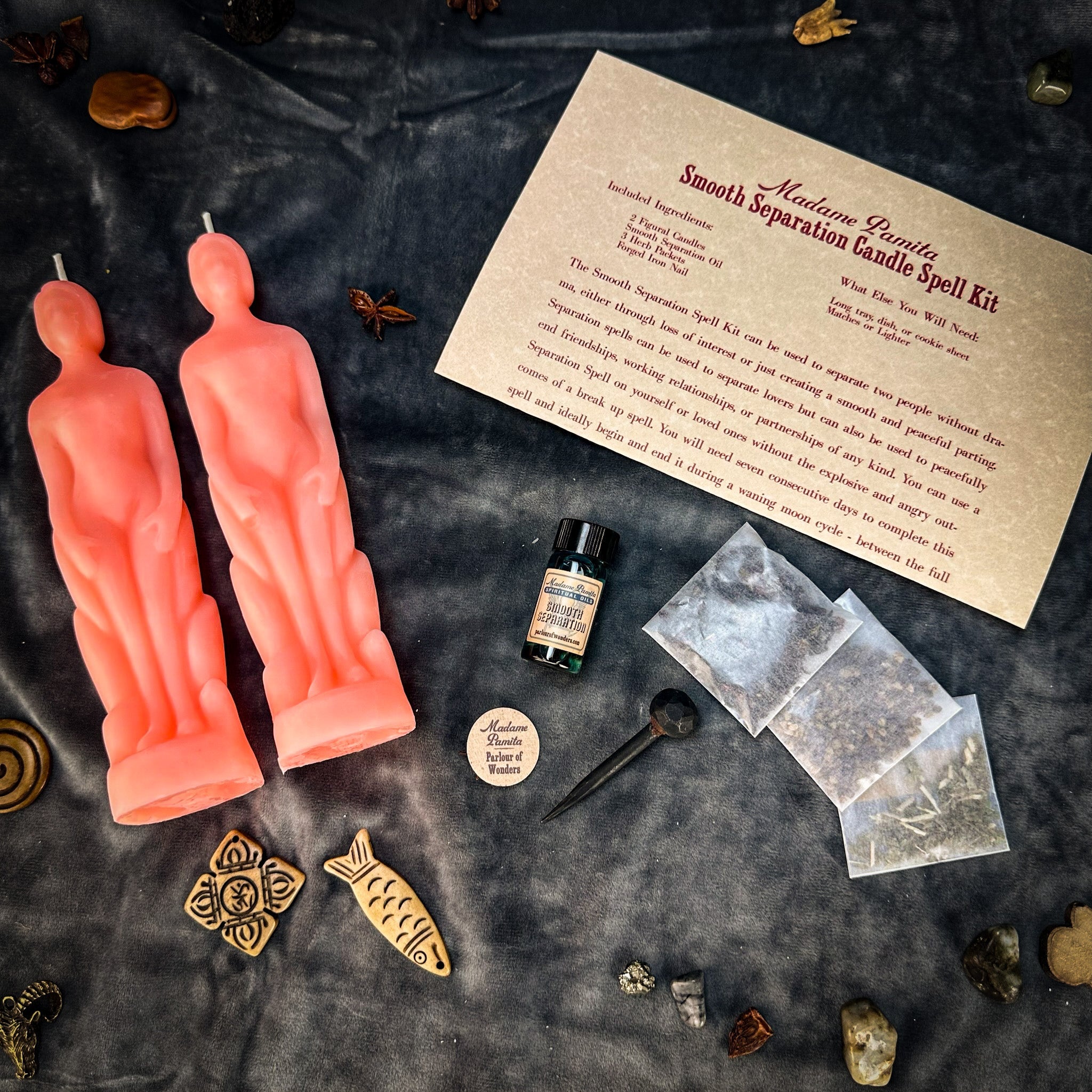 Smooth Separation Candle Spell Kit - Human/Human | Peaceful Parting | Candle Spell Kit | Wiccan Center