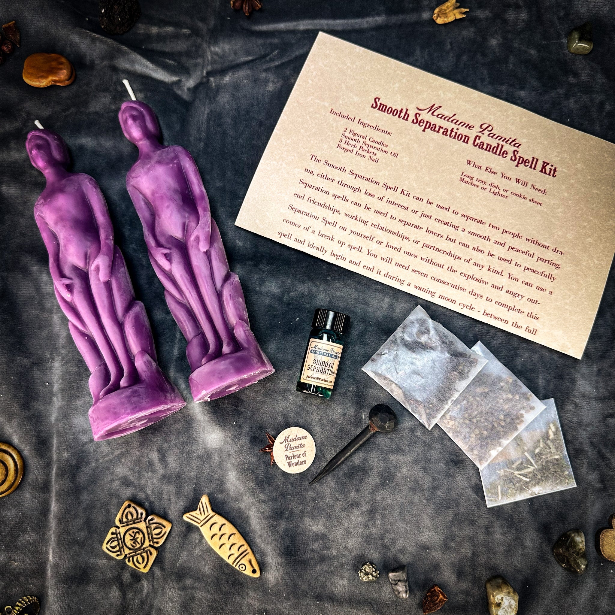 Smooth Separation Candle Spell Kit - Human/Human | Peaceful Parting | Candle Spell Kit | Wiccan Center