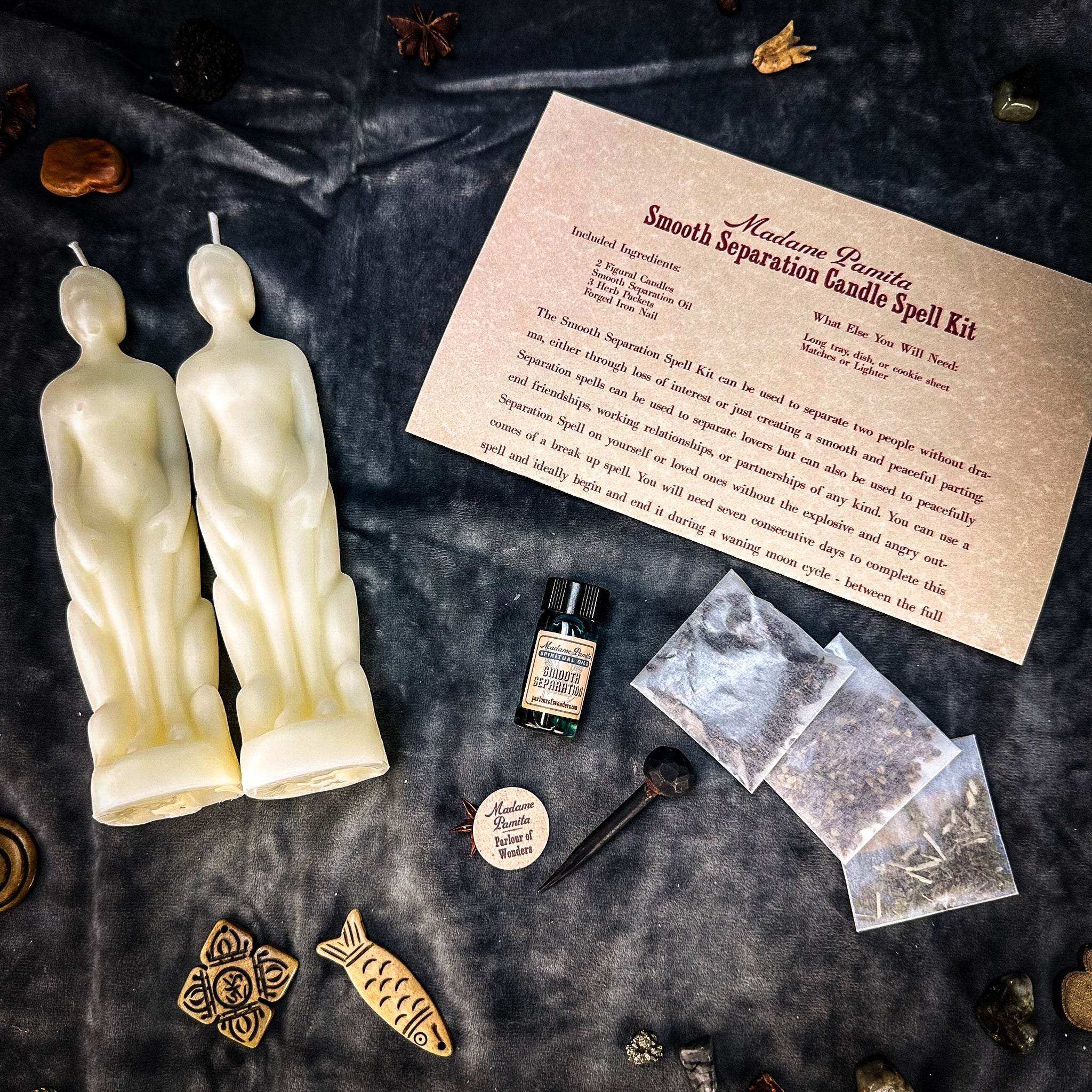 Smooth Separation Candle Spell Kit - Human/Human | Peaceful Parting | Candle Spell Kit | Wiccan Center