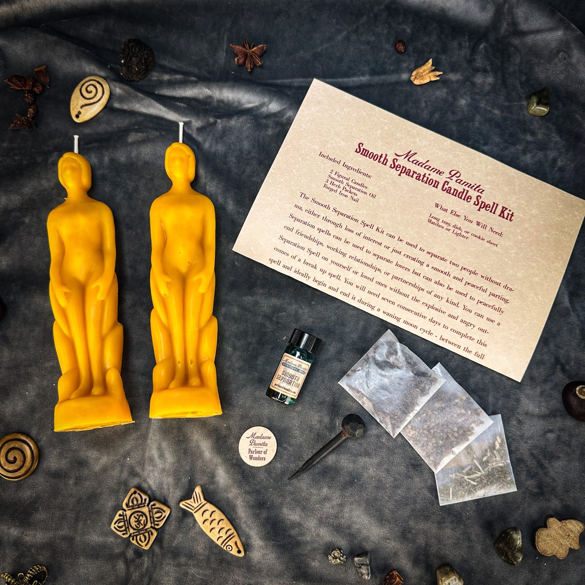 Smooth Separation Candle Spell Kit - Human/Human | Peaceful Parting | Candle Spell Kit | Wiccan Center