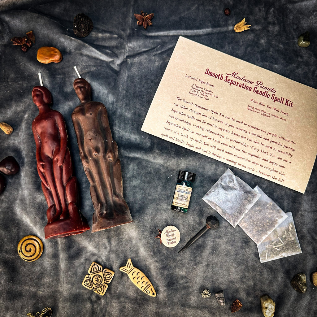Smooth Separation Candle Spell Kit - Human/Male | Peaceful Parting | Candle Spell Kit | Wiccan Center
