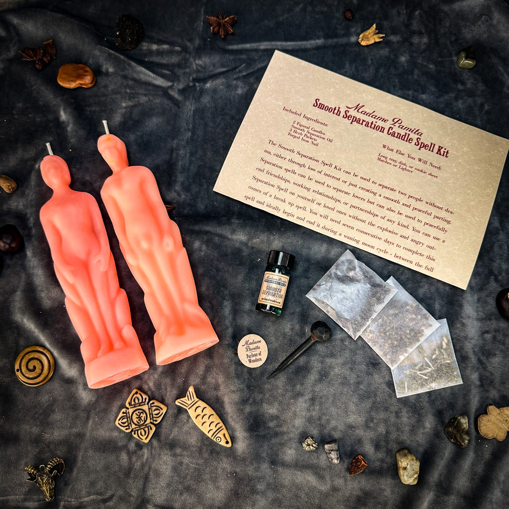 Smooth Separation Candle Spell Kit - Human/Male | Peaceful Parting | Candle Spell Kit | Wiccan Center