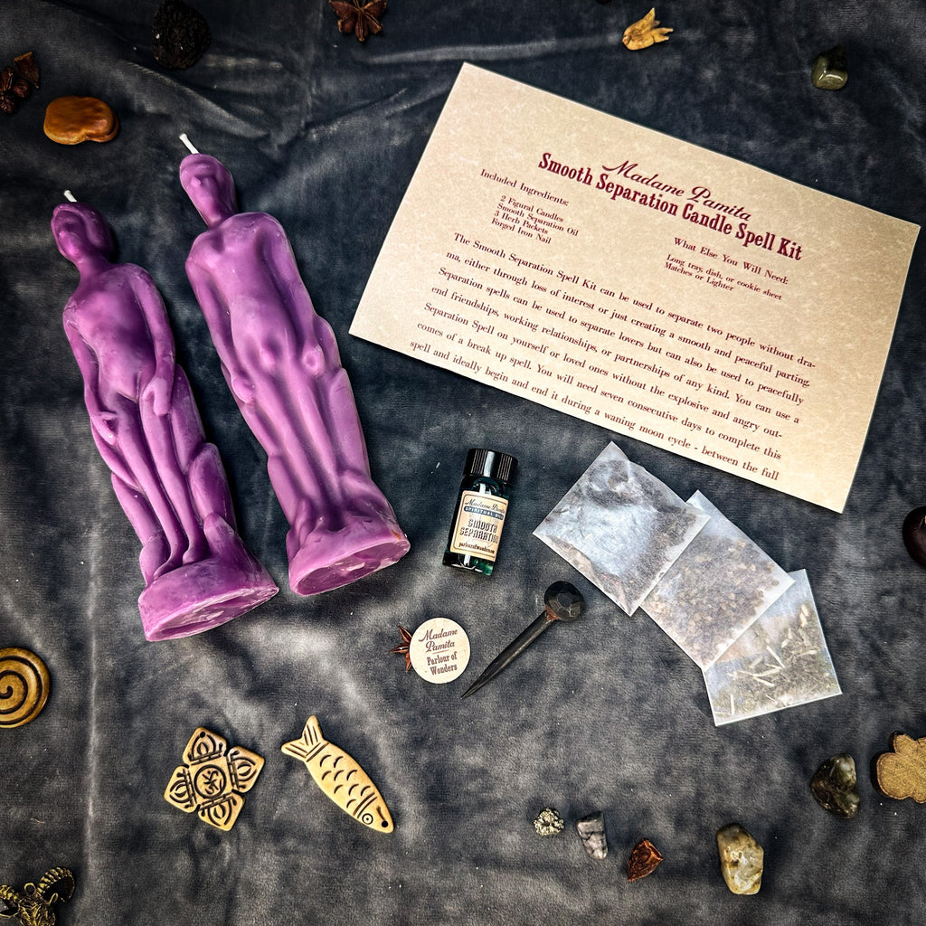 Smooth Separation Candle Spell Kit - Human/Male | Peaceful Parting | Candle Spell Kit | Wiccan Center