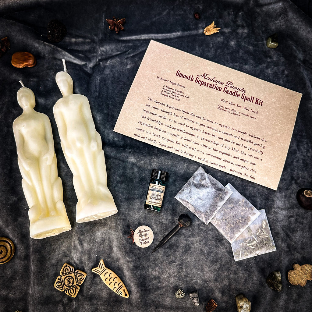 Smooth Separation Candle Spell Kit - Human/Male | Peaceful Parting | Candle Spell Kit | Wiccan Center