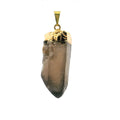 Smoky Quartz Point Pendant with Plated Gold Cap | Gemstone Jewelry > Pendants | Wiccan Center