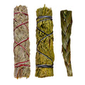 Peace & Tranquility Smudging Trio: Sweet Grass, Cedar & Desert Sage | Religious Items | Wiccan Center