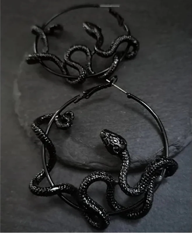 Snake Hoop Earrings | earrings | Wiccan Center