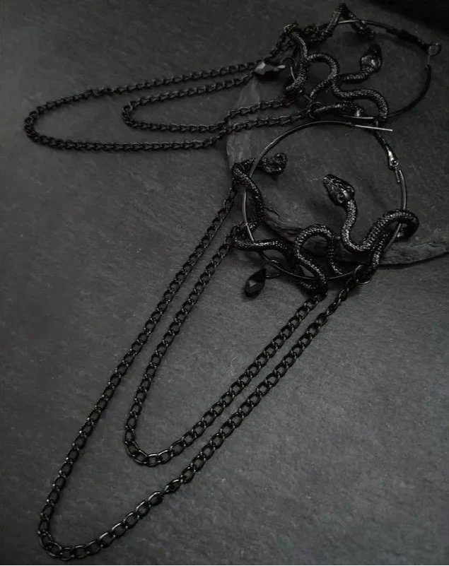 Snake Hoop Earrings | earrings | Wiccan Center