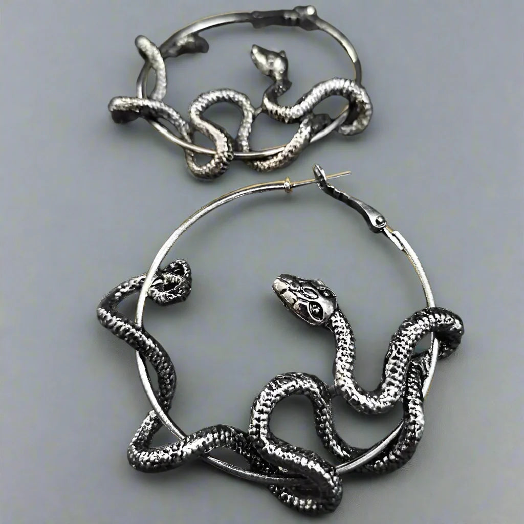 Snake Hoop Earrings | earrings | Wiccan Center