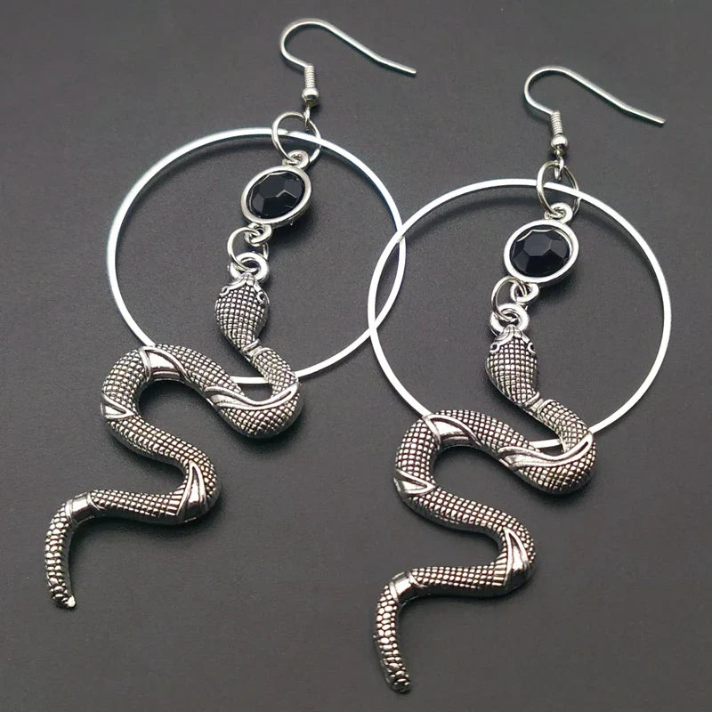 Snake Hoop Earrings | earrings | Wiccan Center