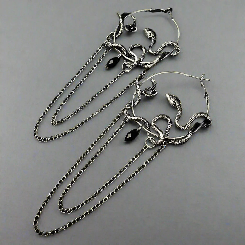 Snake Hoop Earrings | earrings | Wiccan Center