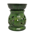 Green Soapstone Aroma Lamp | Oil Burner | Wiccan Center