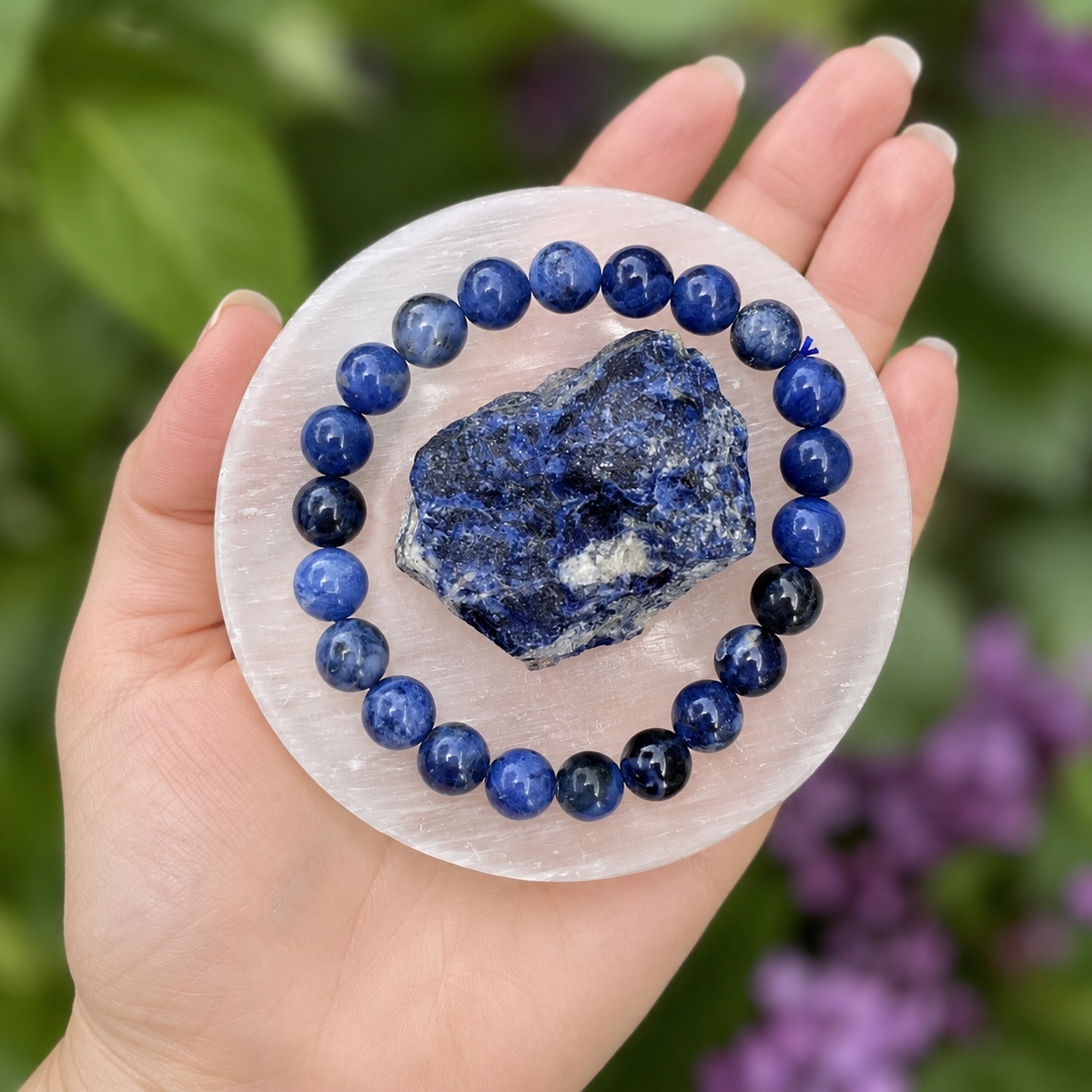 Sodalite Crystal Gift Set For Emotional Support and Protection, Real Polished Gemstones. | Merkaba & Platonic Solids | Wiccan Center