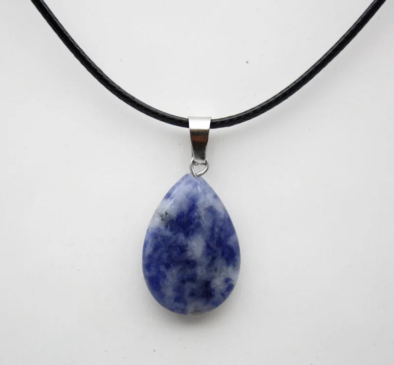 Crystal Teardrop Pendant Necklace | necklace | Wiccan Center