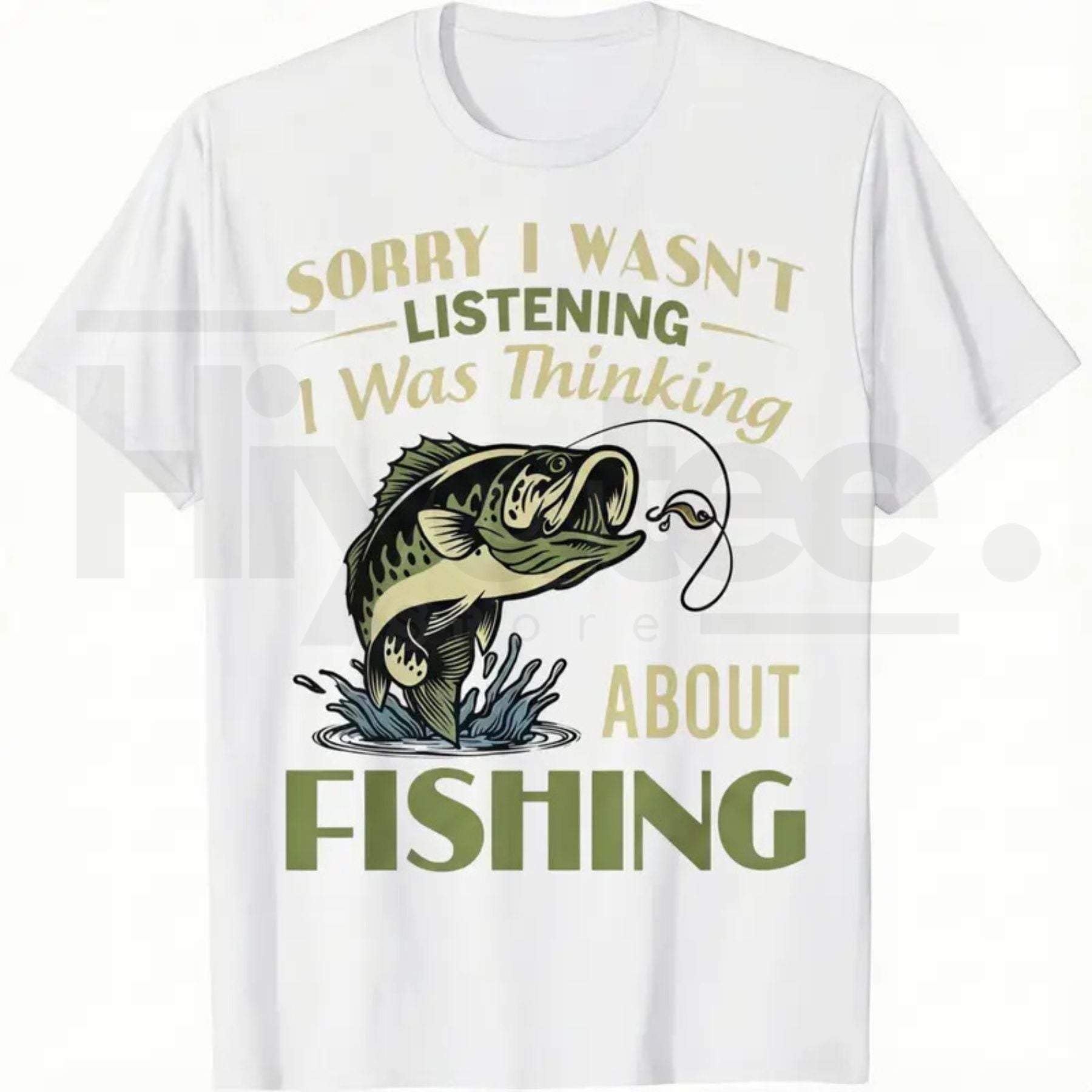 "Sorry I Wasn't Listening" – Funny Vintage Bass Fishing Unisex Top | T-Shirt | Wiccan Center