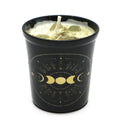 Votive Scented Candle with Herbs and Crystal Stones - Golden Moons | Candle | Wiccan Center