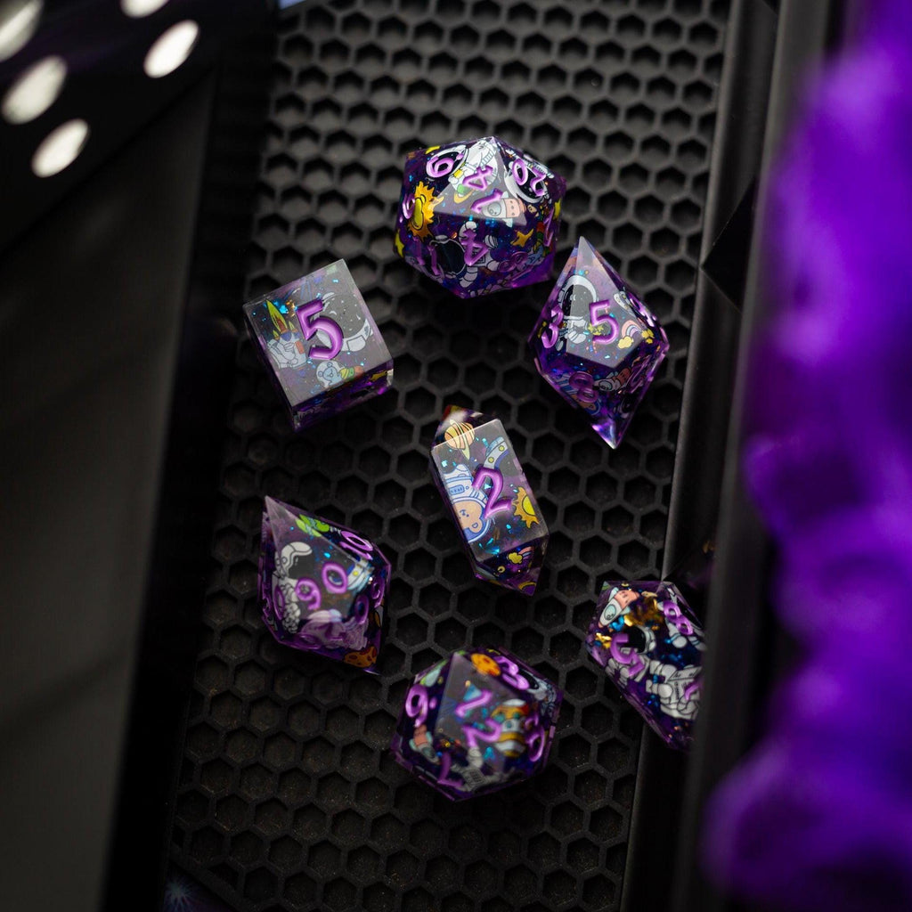 Space Bear Handmade Resin DND Dice Set | Resin Dice | Wiccan Center