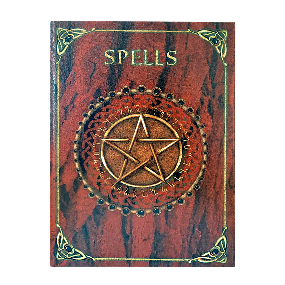 Spells Keepsake Box w/Pentacle | Metal Box | Wiccan Center