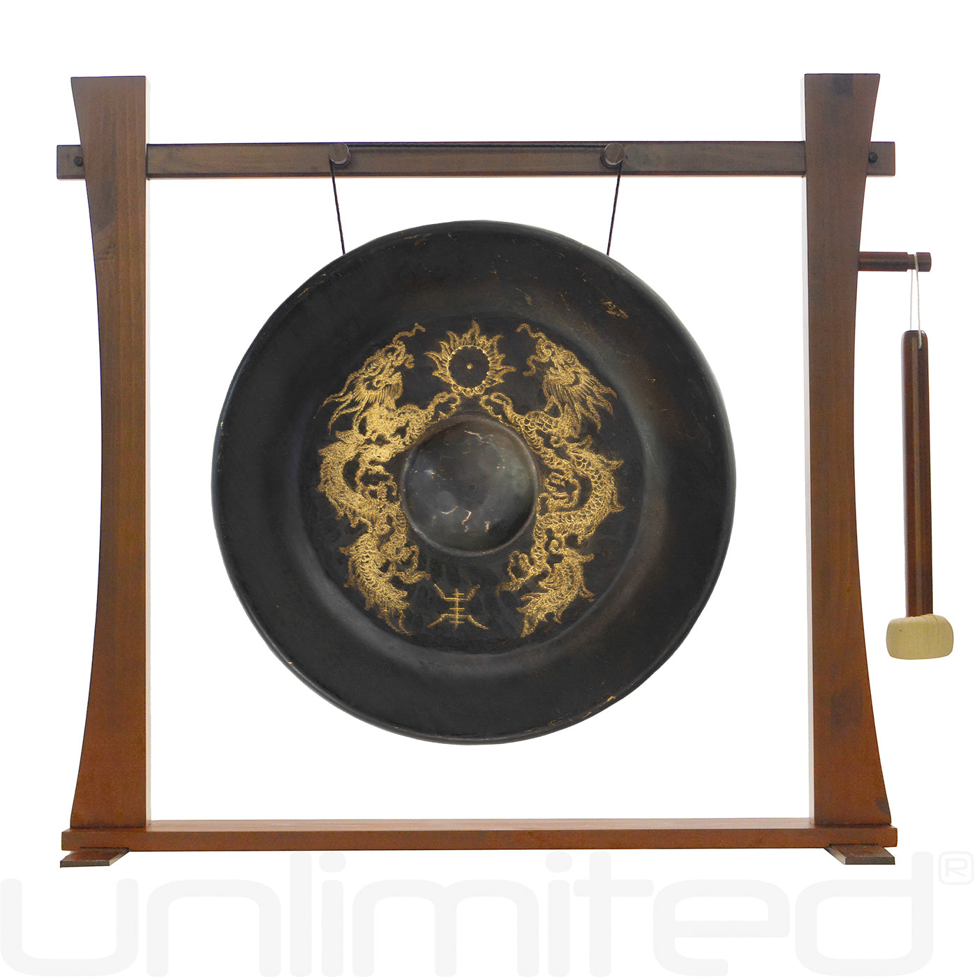 20" to 36" Vietnamese Dragon Gongs on Stands | Gong & Stand Combo | Wiccan Center