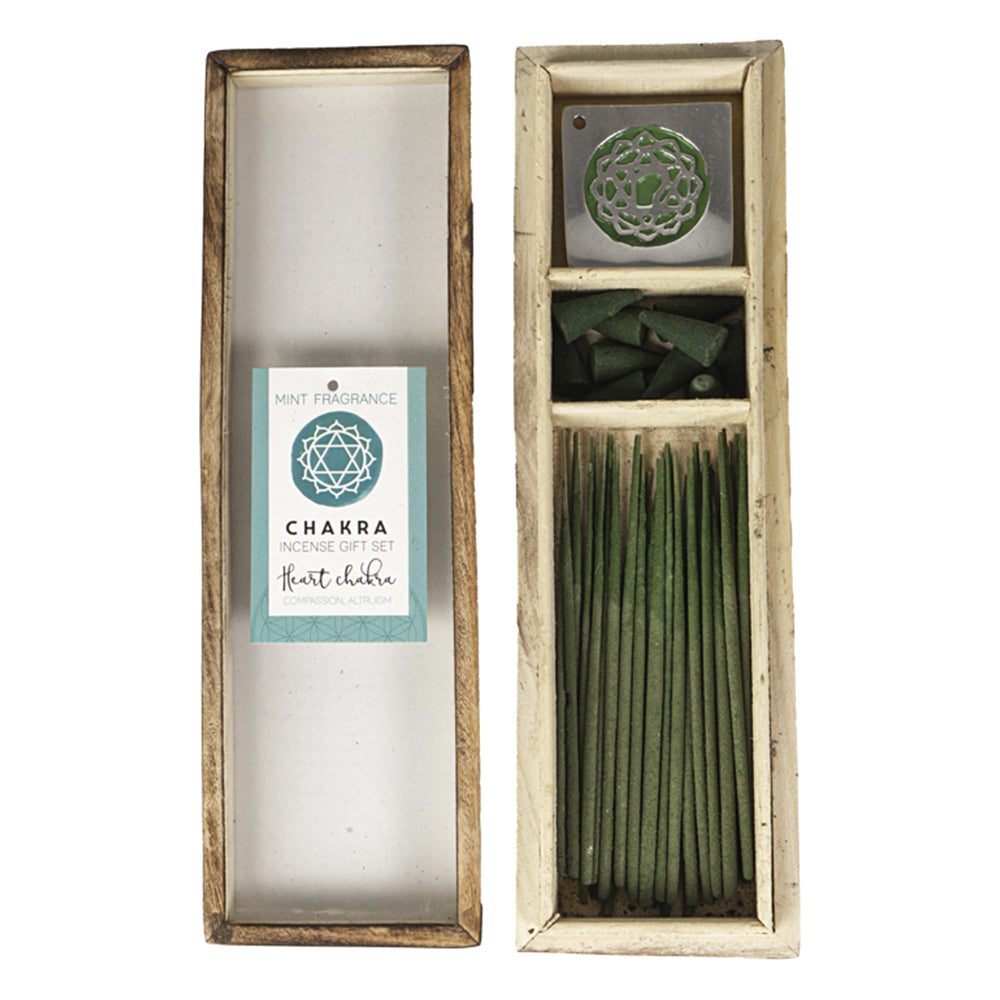 Heart Chakra Wooden Incense Gift Set | Incense | Wiccan Center