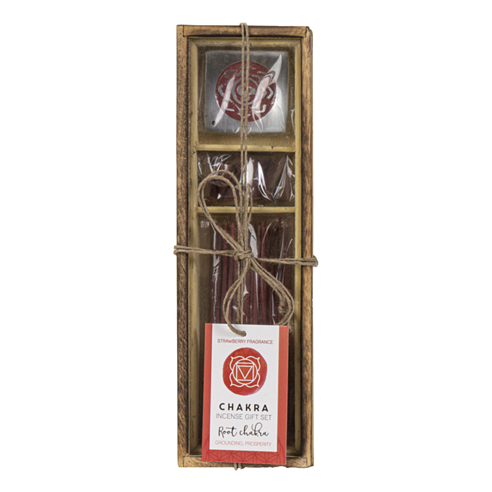 Root Chakra Wooden Incense Gift Set | Incense | Wiccan Center