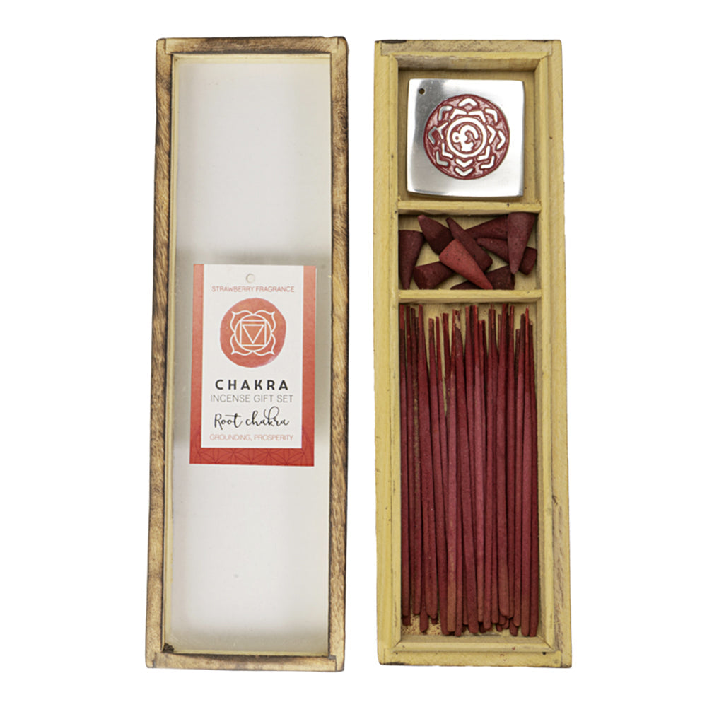 Root Chakra Wooden Incense Gift Set | Incense | Wiccan Center