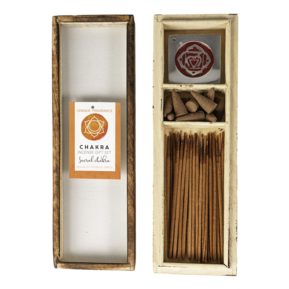 Sacral Chakra Wooden Incense Gift Set | Incense | Wiccan Center
