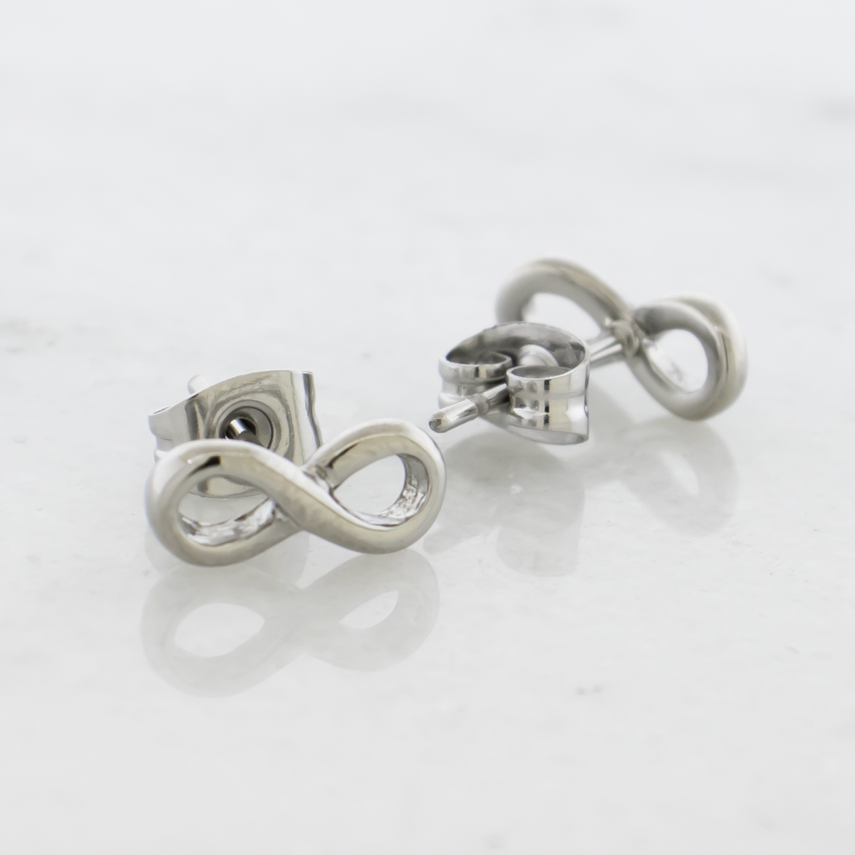 Steel Infinity Earring Studs | Body Jewelry | Wiccan Center