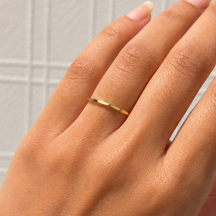 Hammered Stacking Ring