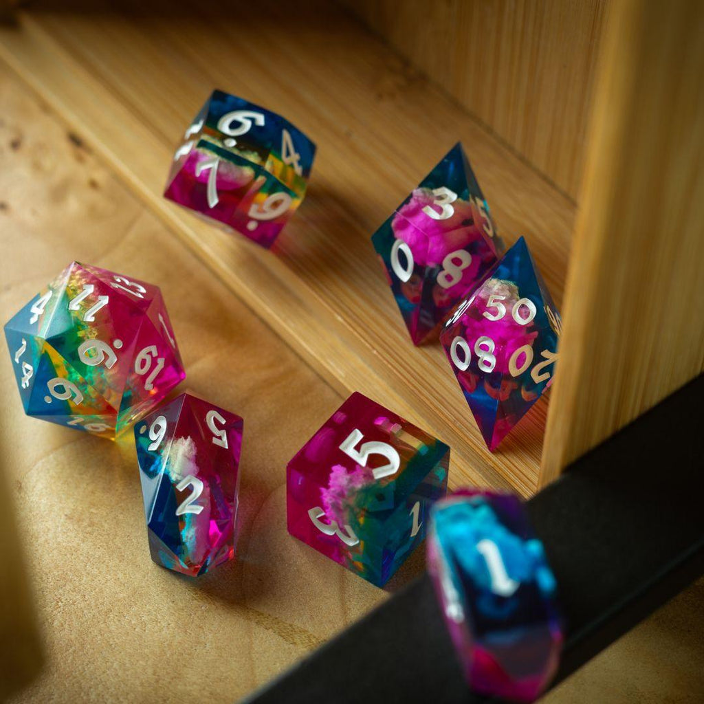 Starlit Rift Resin DND Dice Set | Resin Dice | Wiccan Center