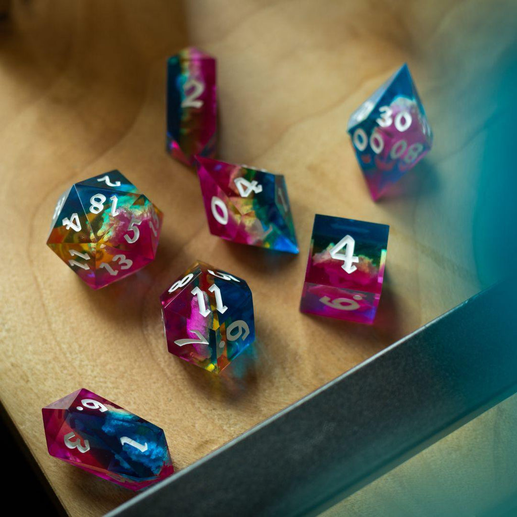 Starlit Rift Resin DND Dice Set | Resin Dice | Wiccan Center