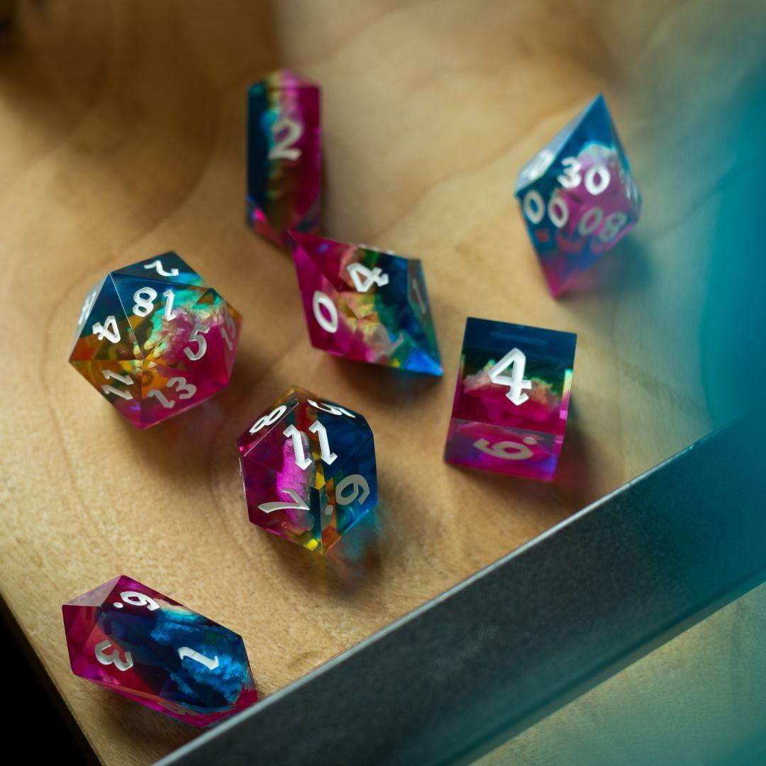 Starlit Rift Resin DND Dice Set | Resin Dice | Wiccan Center