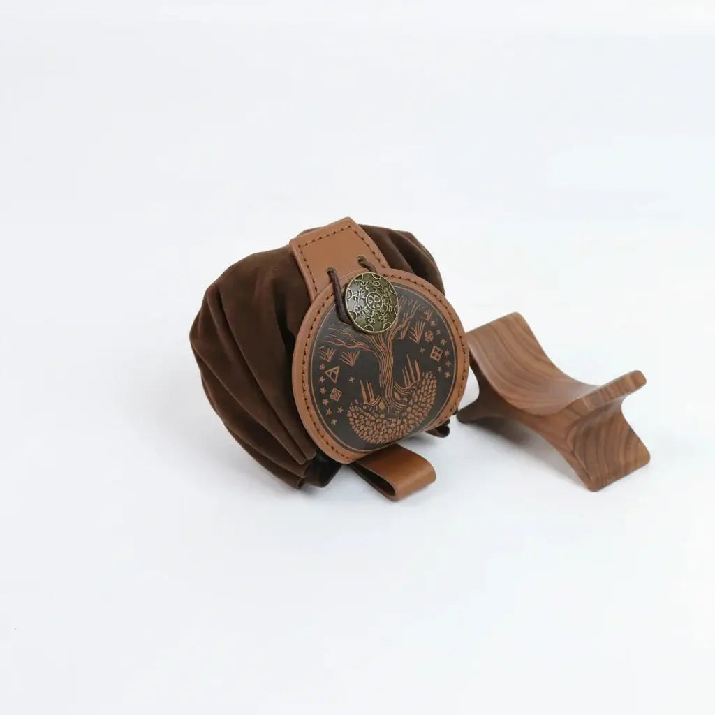 Steampunk Medieval Waist Bag PU Leather Fanny Pack Punk Belt Pouch Cosplay Utility Bag for Men