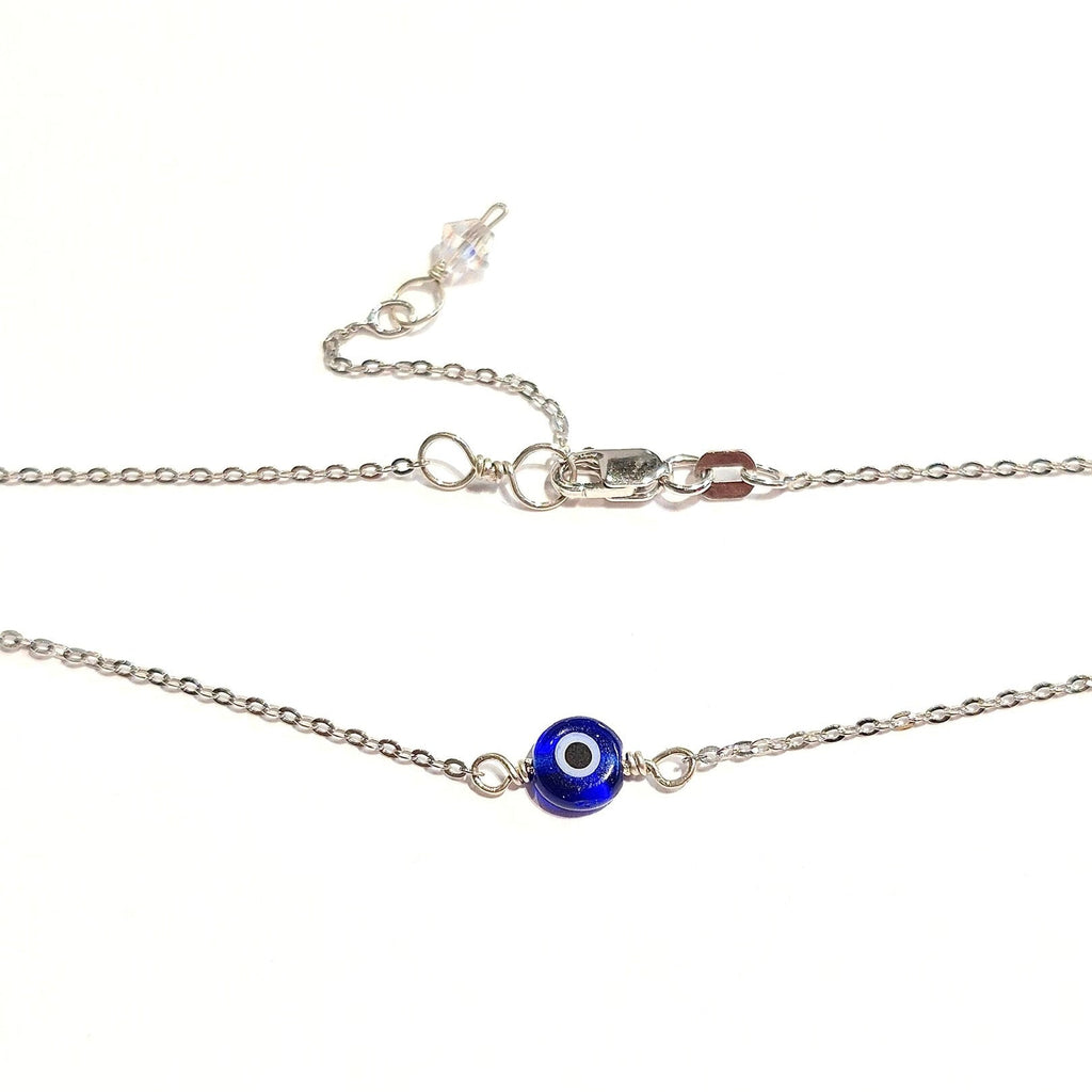 Evil Eye Necklace with Swarovski Clasp