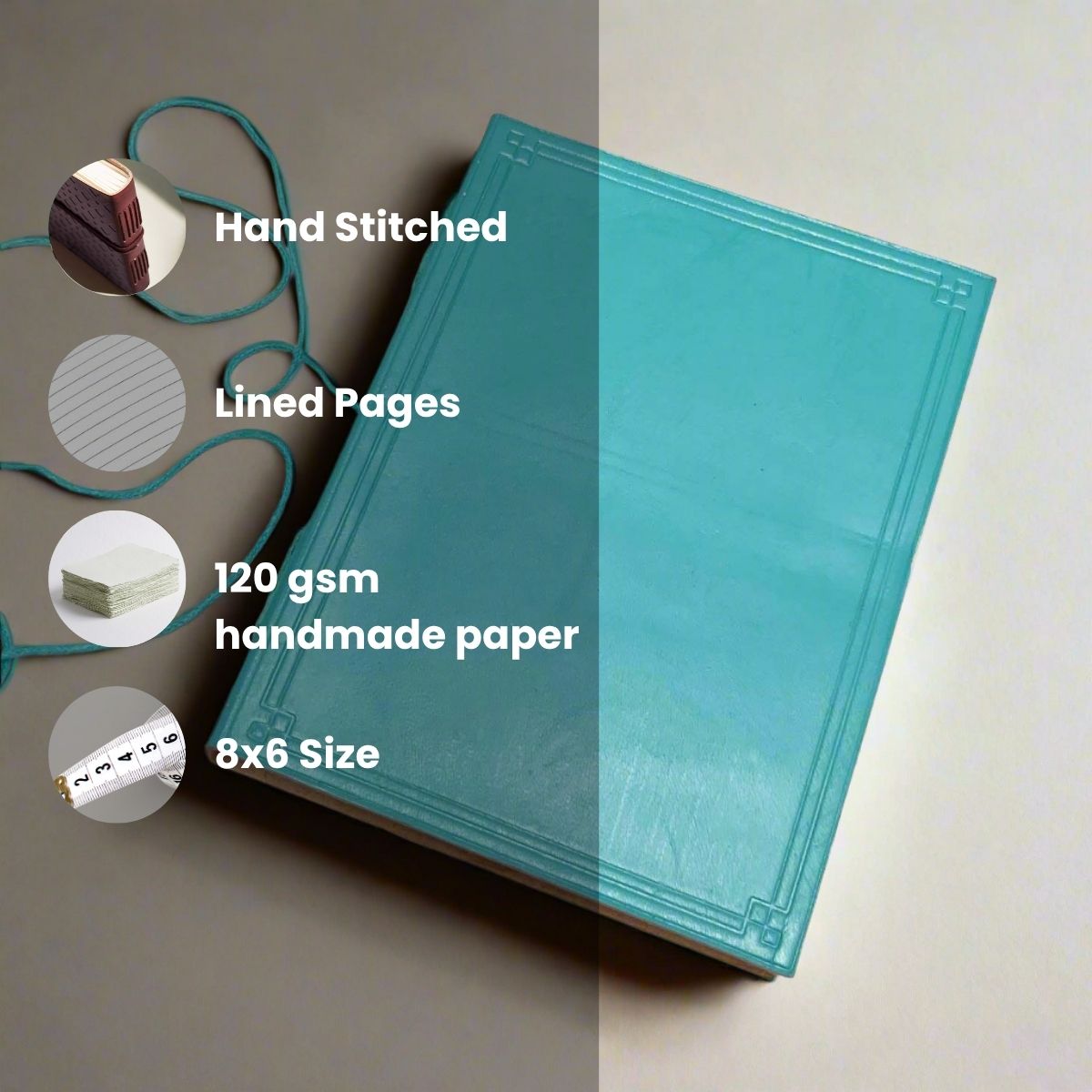 Plain Cover Leather Journal with Lined Pages | Journal | Wiccan Center
