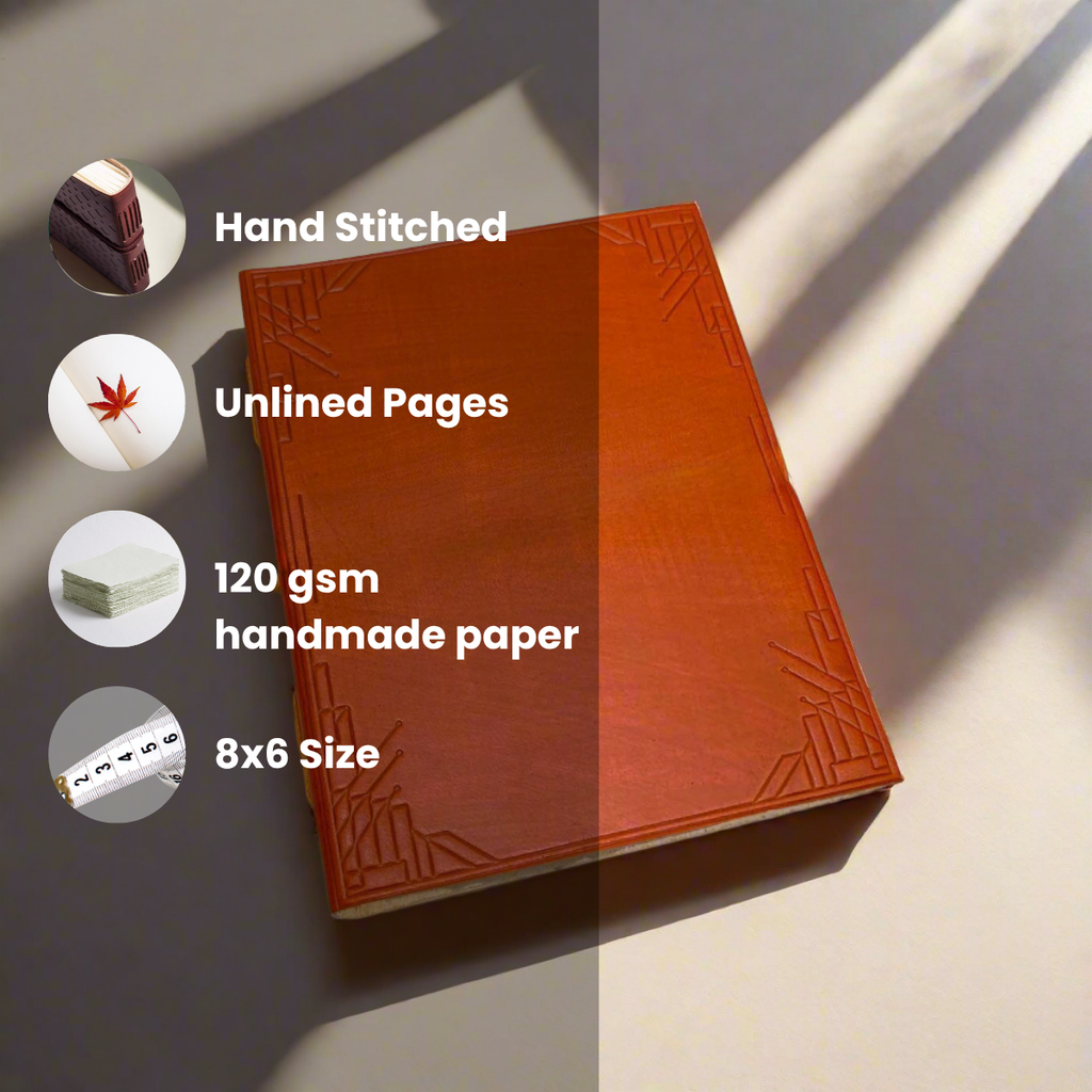 Plain Cover Leather Journal with Lined Pages | Journal | Wiccan Center