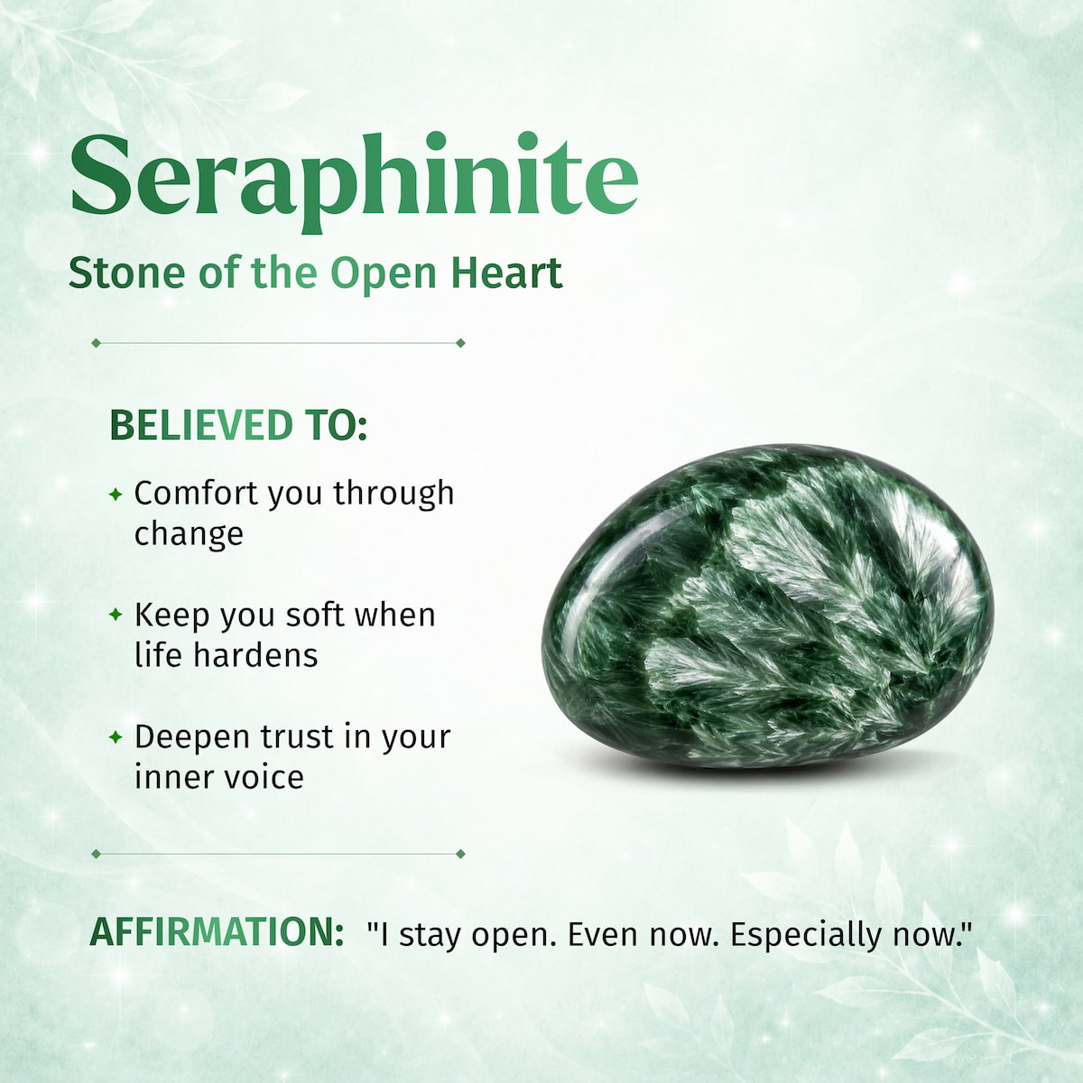 The Angel by My Side – Rare Seraphinite Pendant | Necklace | Wiccan Center
